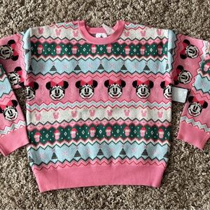Pink Minnie Mouse Christmas Sweater